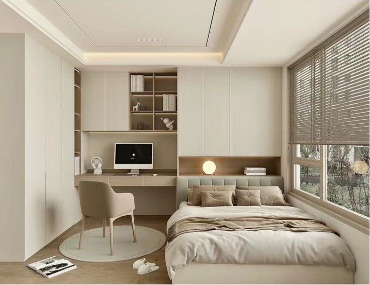 Thiết kế phòng ngủ tối giản