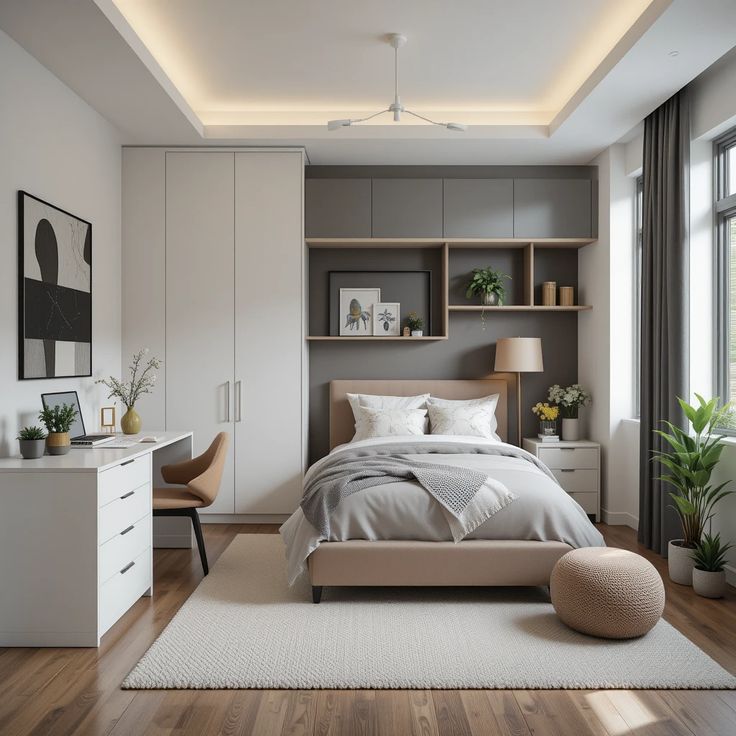 Thiết kế phòng ngủ tối giản