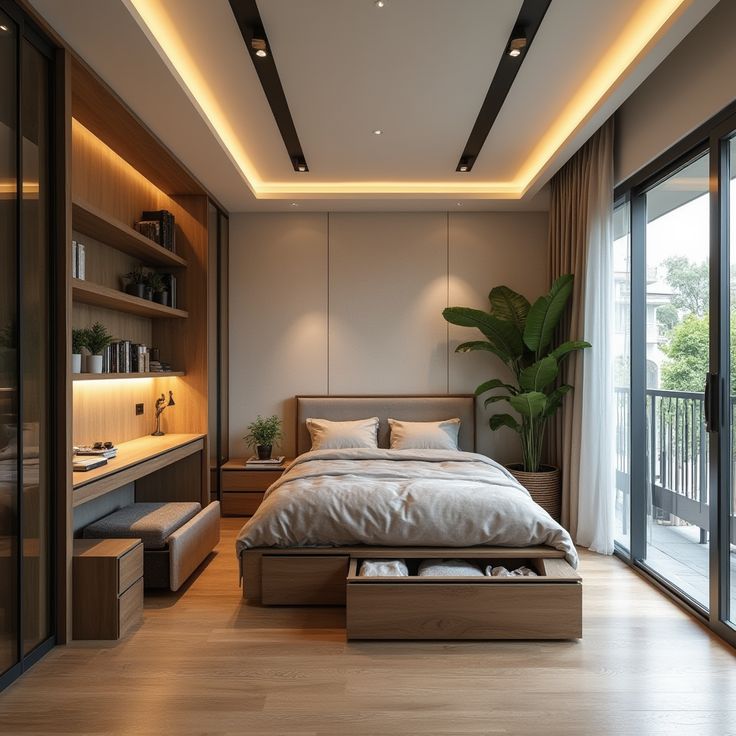 Thiết kế phòng ngủ tối giản