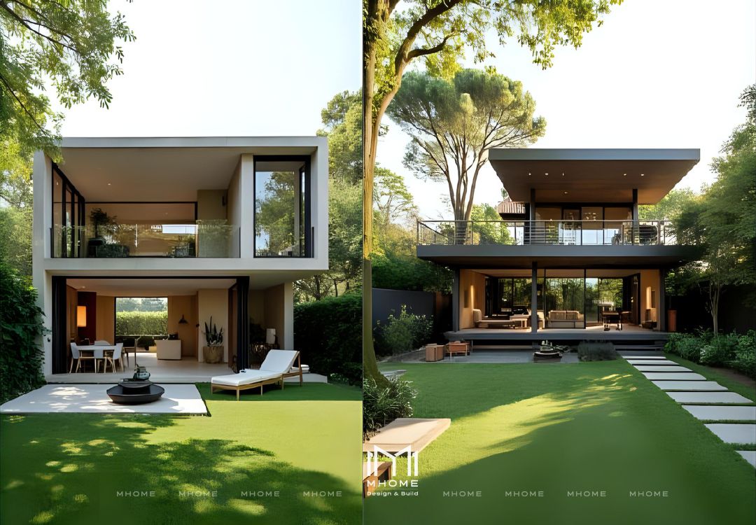 Giá Xây Biệt Thự Vườn 2 Tầng 300m² Phong Cách Hiện Đại