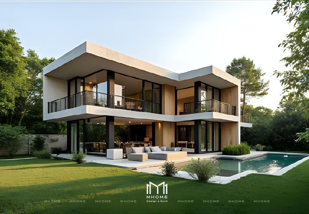 Giá Xây Biệt Thự Vườn 2 Tầng 300m² Phong Cách Hiện Đại