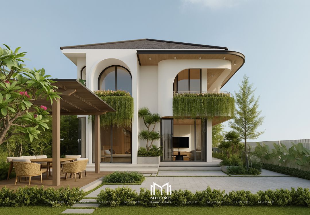 Giá Xây Biệt Thự Vườn 2 Tầng 300m² Phong Cách Hiện Đại