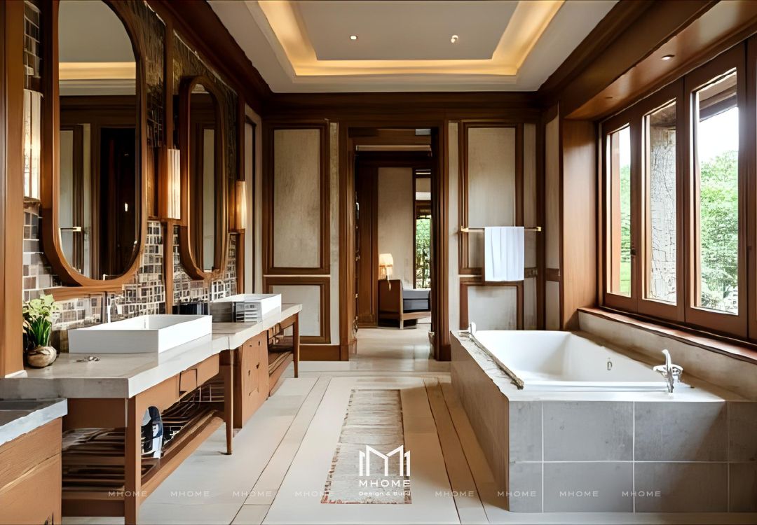 Dự Toán Thiết Kế Nội Thất Biệt Thự 350m² Phong Cách Indochine
