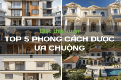 TOP 5 PHONG CÁCH THIẾT KẾ BIỆT THỰ ĐƯỢC ƯA CHUỘNG NHẤT HIỆN NAY