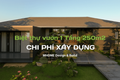 Chi Phí Xây Biệt Thự Vườn 1 Tầng 250m² Phong Cách Hiện Đại