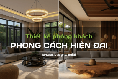 Thiết Kế Phòng Khách Biệt Thự Vườn Phong Cách Hiện Đại