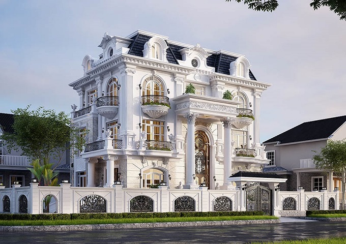 biệt thự 3 tầng kiểu Pháp
